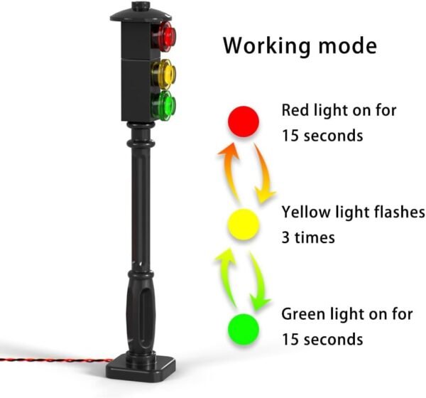519qSyf5p3L._AC_SL1000 Building Blocks Brick Traffic Light, Set of 2,Automatic Flashing,Building Accessories LED, Easy Installation, Compatible with Lego