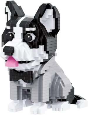 Building Blocks Mini Building Blocks Animal Set, DIY Micro 3D Building Toy Bricks(Husky 973pcs)