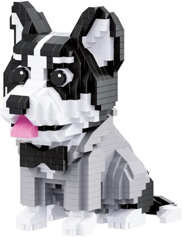 Building Blocks Mini Building Blocks Animal Set, DIY Micro 3D Building Toy Bricks(Husky 973pcs)