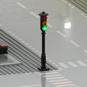 Building Blocks Brick Traffic Light, Set of 2,Automatic Flashing,Building Accessories LED, Easy Installation, Compatible with Lego