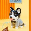 Building Blocks Mini Building Blocks Animal Set, DIY Micro 3D Building Toy Bricks(Husky 973pcs)