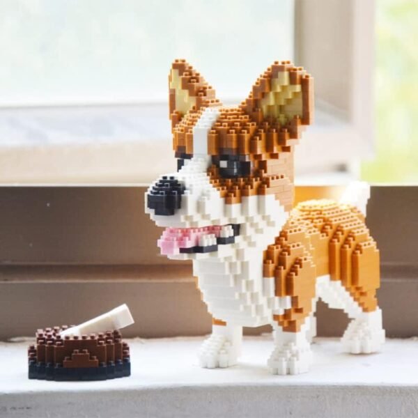 Building Blocks 1380 Pieces Mini Building Blocks Animal Dog Husky Building Set - Mini Pets Companion 3D Puzzle Kit Toy Bricks Dog for Kids14 Years Old and Up (Crogi)