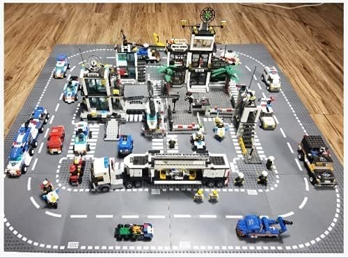 51qDk7owQDL._AC Building Blocks Road Base Plates for City Road Building Block,12 City Street Plates,10"x10"Road Baseplates for City Street