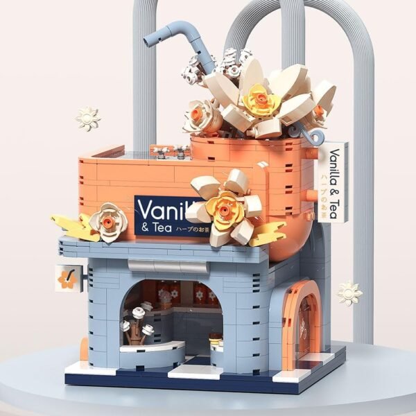61-v5WtNfkL._AC_SL1000 Building Blocks Vanilla Tea Bar Building Set, City Street View Flower House Mini Brick Building Block Toy Set Gift for Girl 1084pcs