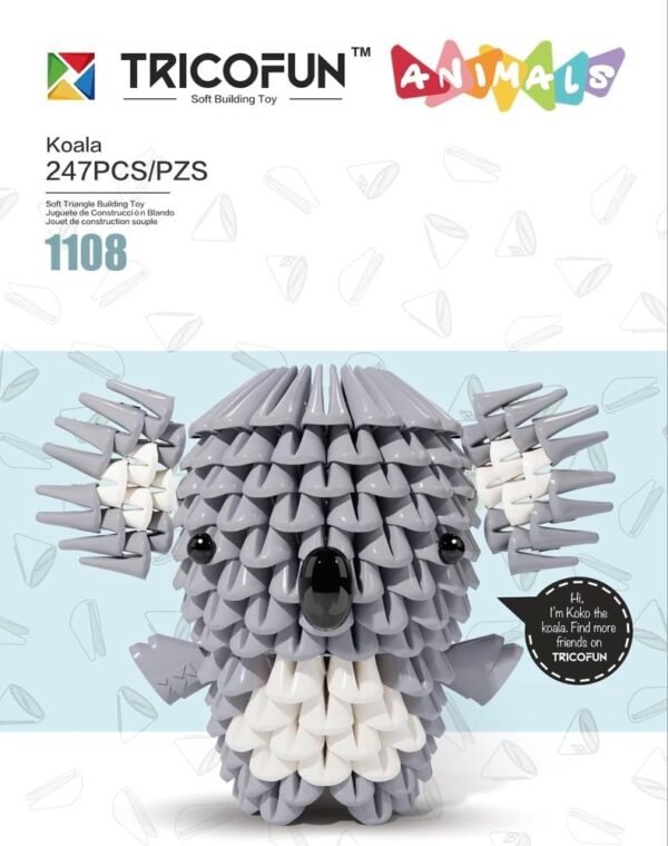 Building Blocks Creative Soft Building Blocks, Cute Animal kit Assembling Building Toys Gifts for Kids and 6+ Interactive Building Toy for Kids, Boys, and Girls (1108-KOALA)