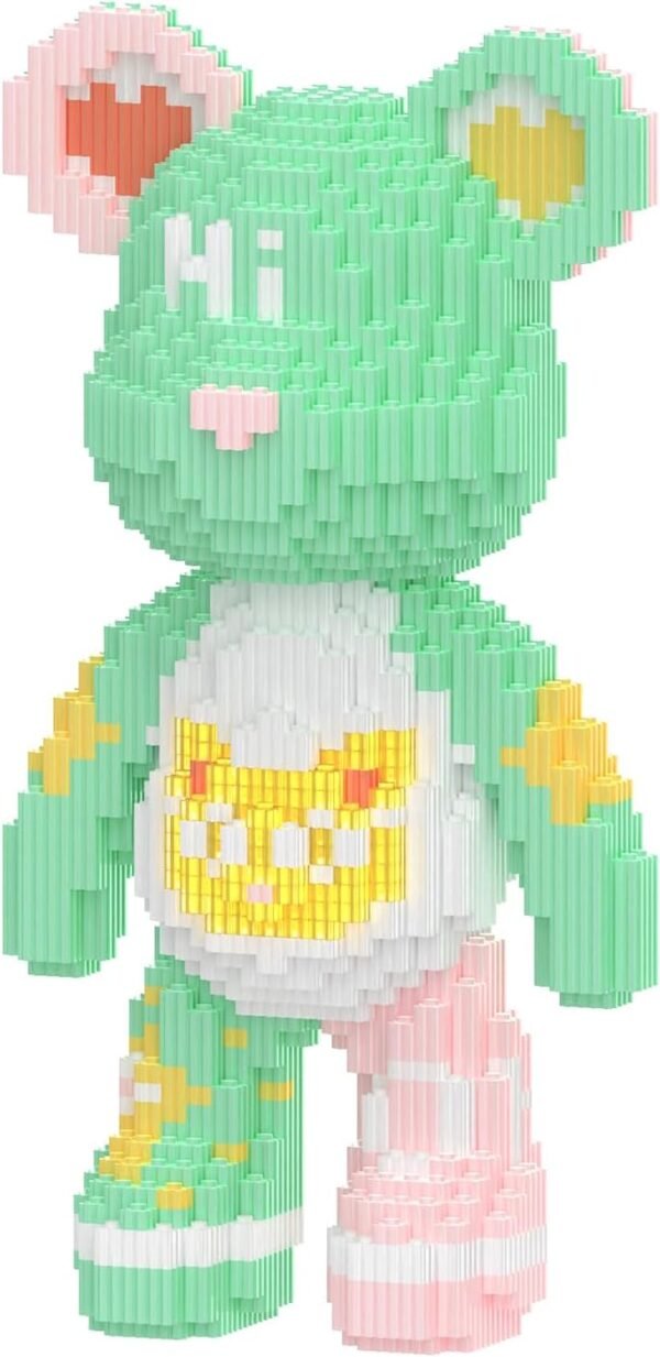Building Blocks MEIGESI Bear Building Blocks (2400PCS) | 500% Bear Display Model | Micro 3D Animal Building Blocks | Fluorescence Design for Adults & Kids | Idea for Home & Office Decor | CZ0025