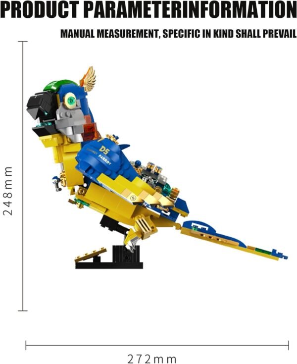 619ZaveNw3L._AC_SL1500 Building Blocks 490PCS Parrot Classic Building Blocks Set, STEM Educational Model Kit, Bird Animal Toys, Creative Collectible Decorations, Birthday Gift for Kids, Boys and Girls 8-14+ Years Old