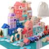 61EzNxqPauL._AC_SL1000 Building Blocks Wooden Building Blocks Set, City Construction Stacker Stacking Preschool Learning Educational Toys, Toddler Toys for 3+ Year Old Boy and Girl Gifts