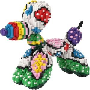 Building Blocks Animal Colorful Balloon Dog Micro Building Blocks Set??3000PCS?? Gift for Adults and Kids