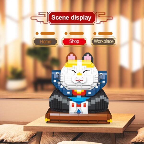 Building Blocks Animal Fortune Cat Micro Mini Building Blocks Toys, 1289 PCS, Gifts for Children and Adults