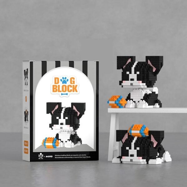 Building Blocks Micro Mini Building Blocks Dog Pets Cute Animal Model Set Building Pet Toys Bricks Gifts for Kid and Adult (Border Collie)