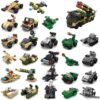 Building Blocks 30 Boxes Building Block Military Vehicles Engineering Fire Mini Cars Building Sets for Party Favors Kids Prizes 3D Assembly Cars Truck Helicopter for Boys and Girls