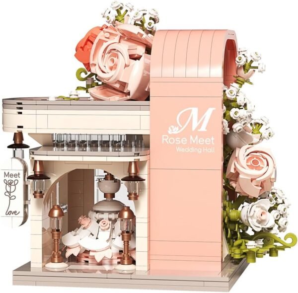 61Rx22ZuKIL._AC_SL1000 Building Blocks Vanilla Tea Bar Building Set, City Street View Flower House Mini Brick Building Block Toy Set Gift for Girl 1084pcs