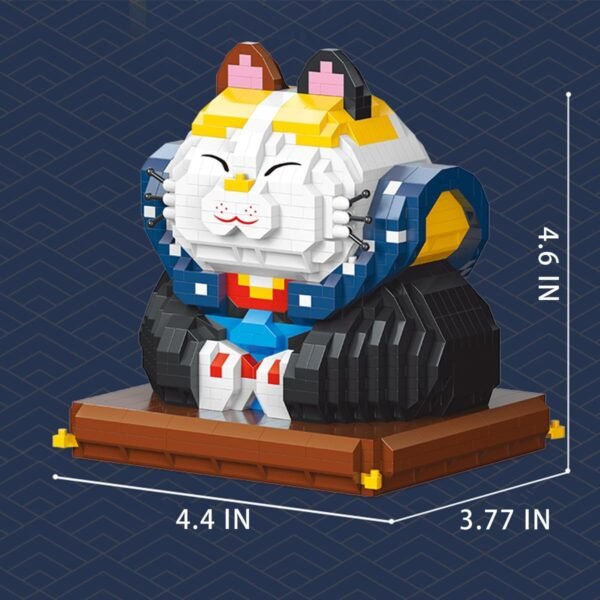 Building Blocks Animal Fortune Cat Micro Mini Building Blocks Toys, 1289 PCS, Gifts for Children and Adults