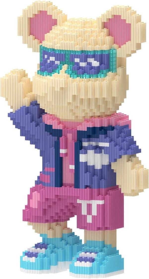 Building Blocks MEIGESI Bear Building Blocks (2400PCS) | 500% Bear Display Model | Micro 3D Animal Building Blocks | Fluorescence Design for Adults & Kids | Idea for Home & Office Decor | CZ0025