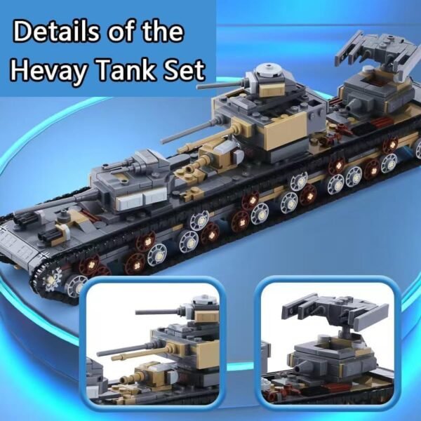 61Z8bfQZePL._AC Building Blocks 8 in 1 Building Blocks WW2 Army Tank Vehicle Heavy Duty Military Tank Building Kit Battle Brick Assembly Model Kits for Boys Building Brick Toys for Children 1165PCS
