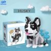 Building Blocks Mini Building Blocks Animal Set, DIY Micro 3D Building Toy Bricks(Husky 973pcs)