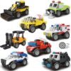 Building Blocks Pull Back Car Building Blocks Sets, Pull and Go, 3D Assembly Vehicles for Boys Building Block Car Toys Party Favor for Kids Age 6 7 8 9 10, 419 Pieces