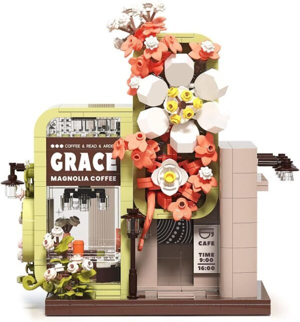 61dpKVPRMHL._AC_SL1000 Building Blocks Vanilla Tea Bar Building Set, City Street View Flower House Mini Brick Building Block Toy Set Gift for Girl 1084pcs