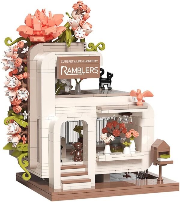 61iD8nVpHXL._AC_SL1000 Building Blocks Vanilla Tea Bar Building Set, City Street View Flower House Mini Brick Building Block Toy Set Gift for Girl 1084pcs