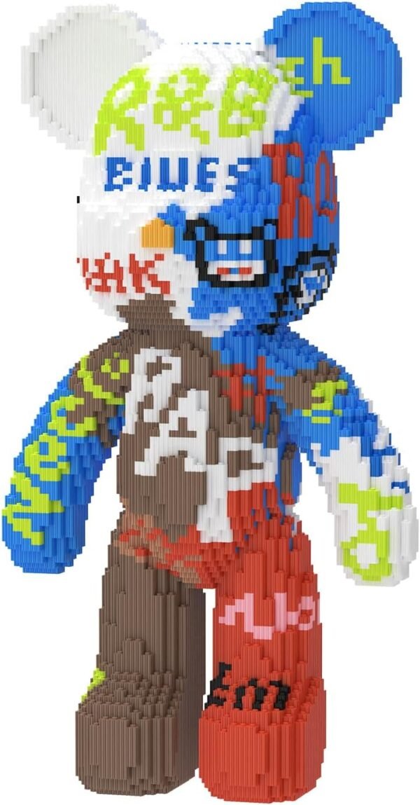 Building Blocks MEIGESI Bear Building Blocks (2400PCS) | 500% Bear Display Model | Micro 3D Animal Building Blocks | Fluorescence Design for Adults & Kids | Idea for Home & Office Decor | CZ0025