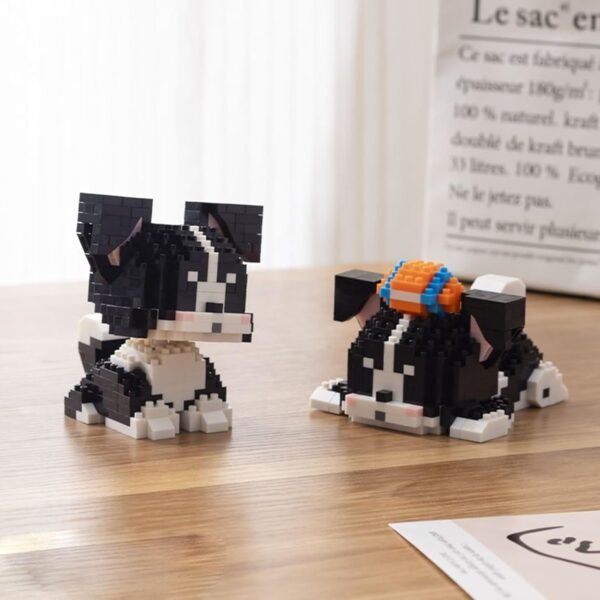 Building Blocks Micro Mini Building Blocks Dog Pets Cute Animal Model Set Building Pet Toys Bricks Gifts for Kid and Adult (Border Collie)