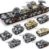 61qTSDmrmJL._AC_SL1000 Building Blocks 8 in 1 Building Blocks WW2 Army Tank Vehicle Heavy Duty Military Tank Building Kit Battle Brick Assembly Model Kits for Boys Building Brick Toys for Children 1165PCS