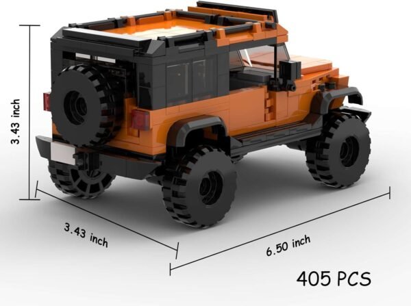 Building Blocks Orange SUV Sports Car Toy Building Set,Off-Road car Building Bricks  Building Blocks,DIY Vehicles for Kids and Adults(405PCS)