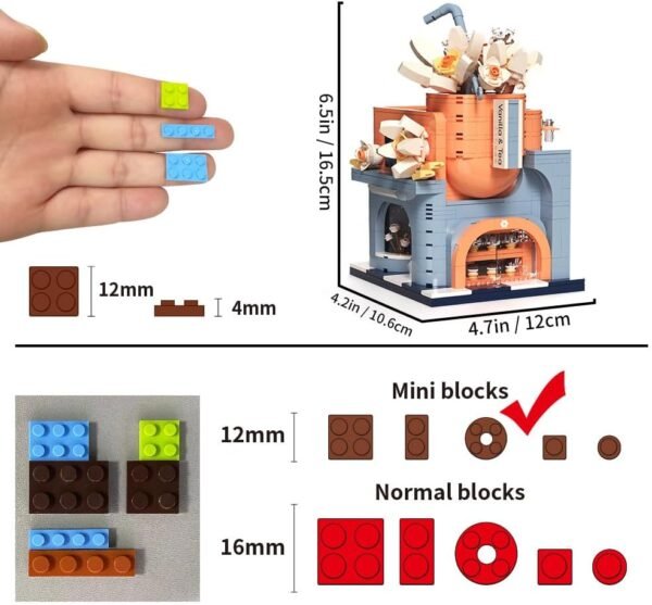 61yO46NjDlL._AC_SL1000 Building Blocks Vanilla Tea Bar Building Set, City Street View Flower House Mini Brick Building Block Toy Set Gift for Girl 1084pcs