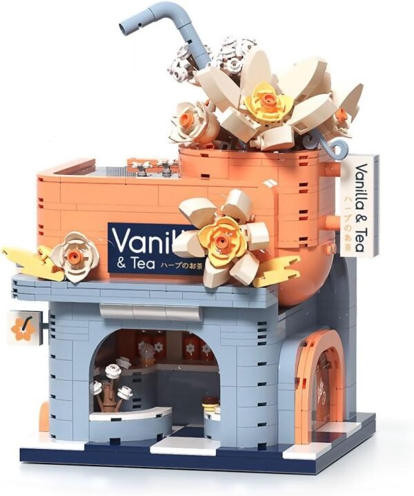 61ycfhmHyUL._AC_SL1000 Building Blocks Vanilla Tea Bar Building Set, City Street View Flower House Mini Brick Building Block Toy Set Gift for Girl 1084pcs