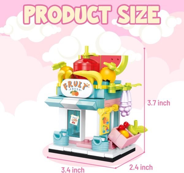 715M7uTrh-L._AC_SL1500 Building Blocks Building Blocks City Fruit Shop. 126 PCS Street View Building Toy 3D Toy Blocks DIY Bricks Toys Building Set. Christmas Birthday Gifts for Children Daughters Granddaughters.