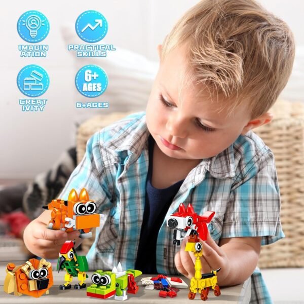Building Blocks Party Favors for Kids 20 Pack 30 Kinds Animal Figures Building Blocks Toys Set Christmas Easter Basket Stuffers Gifts Goodies Bags Stuffers Classroom Prizes Gifts for Kids, Boys & Girls Age 6+