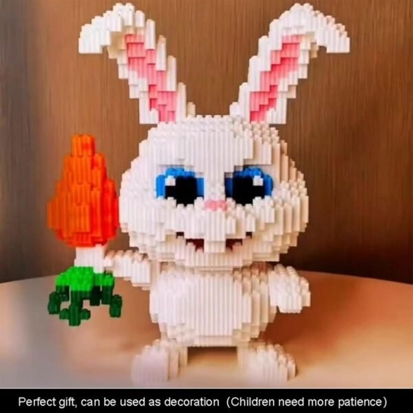 71ADtVLBhdL._AC_SL1500 Building Blocks Rabbit Micro Building Blocks Set, Big Wild Animals,Mini 3D Building Toy Brick Safari Set,Gift for Children Aged 6 and Above,Compatible with Lego (Rabbit 5200pcs)