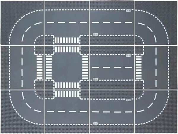 71B0-_heTGL._AC_SL1500 Building Blocks Road Base Plates for City Road Building Block,12 City Street Plates,10"x10"Road Baseplates for City Street
