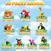 Building Blocks Party Favors for Kids 20 Pack 30 Kinds Animal Figures Building Blocks Toys Set Christmas Easter Basket Stuffers Gifts Goodies Bags Stuffers Classroom Prizes Gifts for Kids, Boys & Girls Age 6+