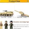 Building Blocks Military Army WWII Half-Track Troop Carrier with Cannon Toy Vehicle Building Kit, Army Series Building Block Set with 3 Soldier Figures, Best Roleplay STEM Construction Toy for Boys Girls (460 PCS)