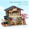 Building Blocks Toy Building Block, Japanese Sushi Shop Model Kit, Compatible Regular Size Brick, Creative Construction, Shop House City View, Birthday Gift for Adult Children Kids Boys Girls 8+ 763 PCS