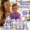 Building Blocks Unicorn Toys for Girls Age 4-6 - Unicorn   Tiles Frozen Toys for Girls Age 4-7 - 3 Year Old Girl Gifts 5 Year Old Girl Gift 4 Year Old Girl Birthday Gifts Magnet Building Blocks Age 3 4 5 6 7 8