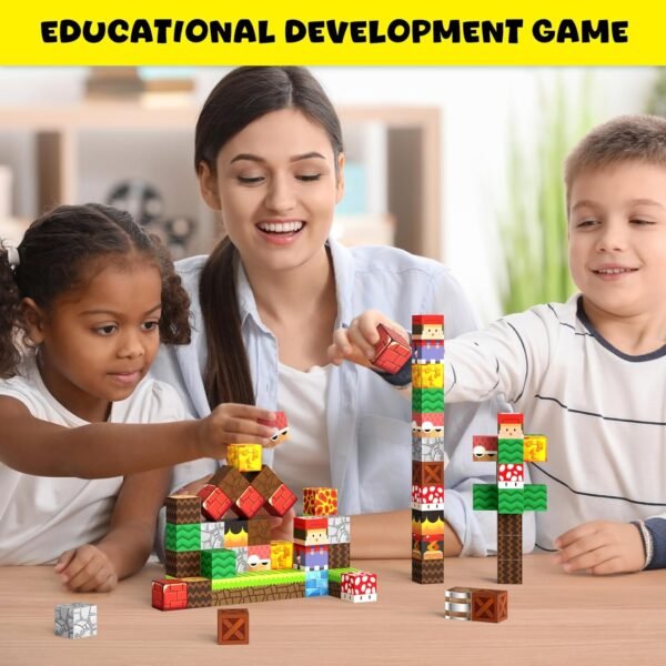 Building Blocks   Blocks Game - Build Mine Magnet Video Game World Adventure Set for Toddler, Super Bro   Set Elements Toys Gift for Boys & Girls Kids 3+