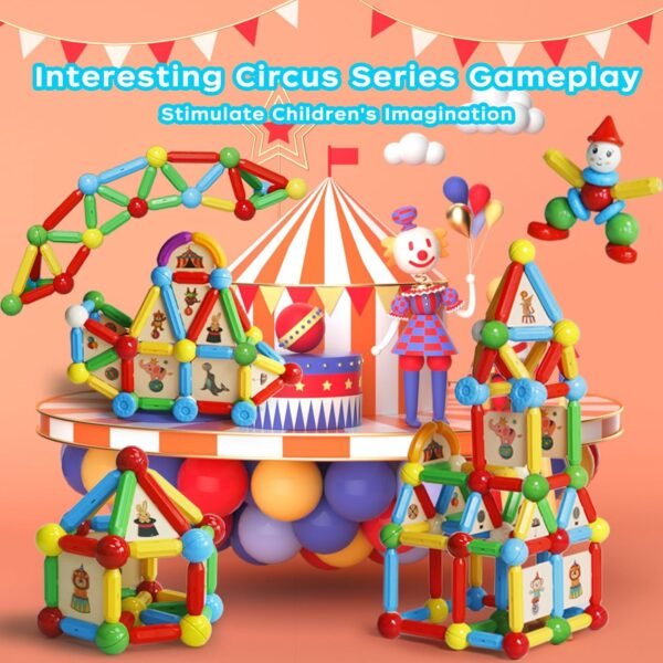 Building Blocks  Building Blocks for Boys and Girls, 132Pcs Creative   Sticks and Balls STEM Construction Toys for Kids Toddlers Early Development Educational Learning