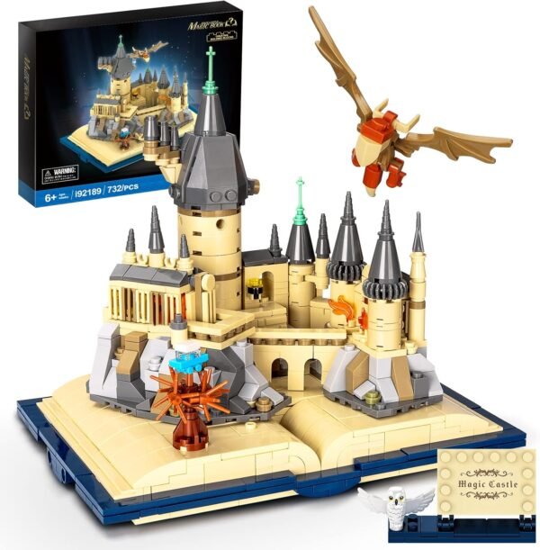 Building Blocks Magic Castle Book Building Set, Creative Castle Architecture Building Blocks Toy, Wizarding World Collectible Display Model for Adults, Gift for Boys Girls Kids Aged 8-14 - 749 Pieces