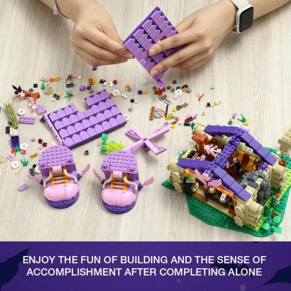 Building Blocks  Enchanted Magic Flying House Building Blocks Kit,Ideal Birthdays,Party Decor Gift for Adults and Kids 8-12 Years Old(1288 Pcs)