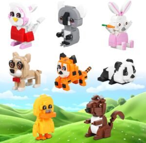 Building Blocks 8 Packs Animal Building Block Toy - 862 PCS Animals Building Brick Sets for Party Favors Goodie Bags Stocking Stuffer Classroom Prizes, Birthday Gift for Kids Boys Girls Ages 6-12+