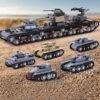 71SpzchsXvL._AC Building Blocks 8 in 1 Building Blocks WW2 Army Tank Vehicle Heavy Duty Military Tank Building Kit Battle Brick Assembly Model Kits for Boys Building Brick Toys for Children 1165PCS