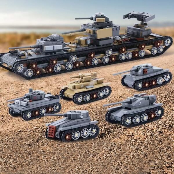 71SpzchsXvL._AC Building Blocks 8 in 1 Building Blocks WW2 Army Tank Vehicle Heavy Duty Military Tank Building Kit Battle Brick Assembly Model Kits for Boys Building Brick Toys for Children 1165PCS