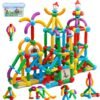 Building Blocks  Building Blocks for Boys and Girls, 132Pcs Creative   Sticks and Balls STEM Construction Toys for Kids Toddlers Early Development Educational Learning