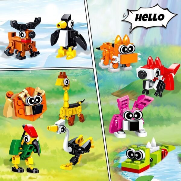 Building Blocks Party Favors for Kids 20 Pack 30 Kinds Animal Figures Building Blocks Toys Set Christmas Easter Basket Stuffers Gifts Goodies Bags Stuffers Classroom Prizes Gifts for Kids, Boys & Girls Age 6+