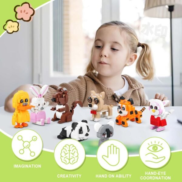 Building Blocks 8 Packs Animal Building Block Toy - 862 PCS Animals Building Brick Sets for Party Favors Goodie Bags Stocking Stuffer Classroom Prizes, Birthday Gift for Kids Boys Girls Ages 6-12+