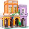 Building Blocks Architecture Building Blocks, Street View Building Blocks Kit 4281 PCS Modular Shop Micro Building Set