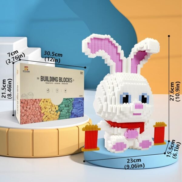 Building Blocks Cute Animal Micro Mini Building Blocks Kit,Mini Rabbit Micro Blocks 1783 Pcs,Building Blocks Animal Toys Sets Bricks Kit for Adults for Boys & Girls Easter